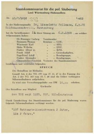 Fellmann, Lieselotte Dr.