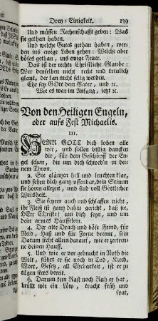 Von den Heiligen Engeln, oder aufs Fest Michaelis.
