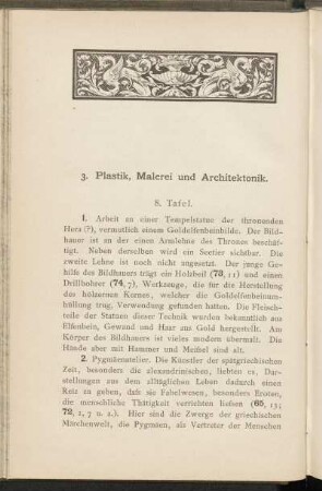 3. Plastik, Malerei und Architektonik.