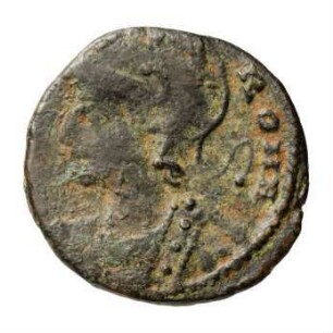 Münze, Follis, Aes 4, 333 - 337 n. Chr.