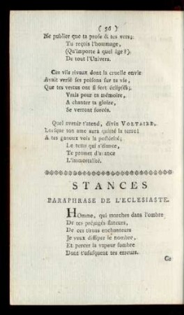 Stances Paraphrase de l' Eclesiaste.