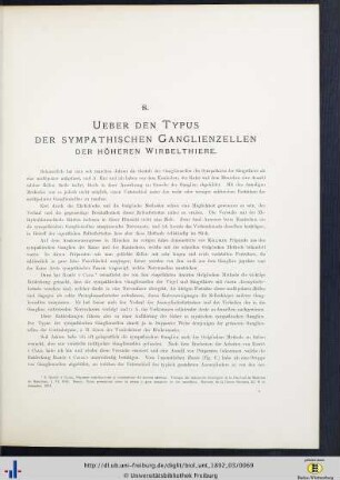 Ueber den Typus der sympathischen Ganglienzellen der höheren Thiere.