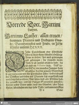 Vorrede Dott. Martini Lutheri
