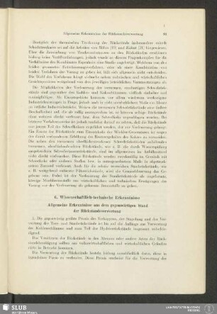 6. Wissenschaftlich-technische Erkenntnisse