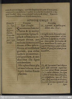 Aphorismus I.
