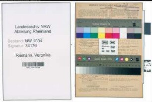 Entnazifizierung Veronika Riemann , geb. 09.07.1913 ()