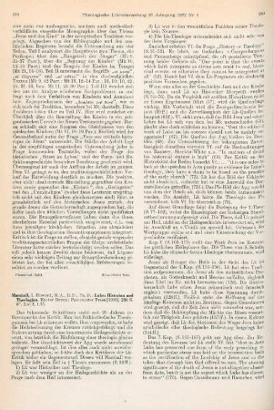 279-281 [Rezension] Marshall, Ian Howard, Luke