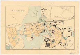 Bebauungspläne zur Stadterweiterung Stadtfeld und Königskoppel, Rendsburg: Karte von Rendsburg 1:5000
