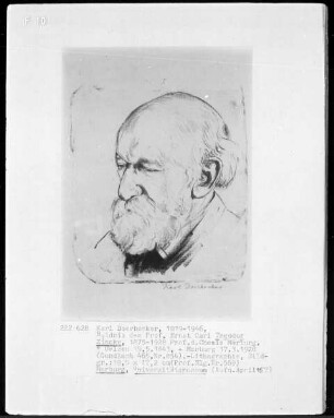 Ernst Carl Theodor Zincke (1843-1928), 1875-1928 Professor der Chemie in Marburg