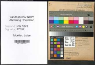 Entnazifizierung Luise Moeller , geb. 28.03.1898 (Lehrerin)