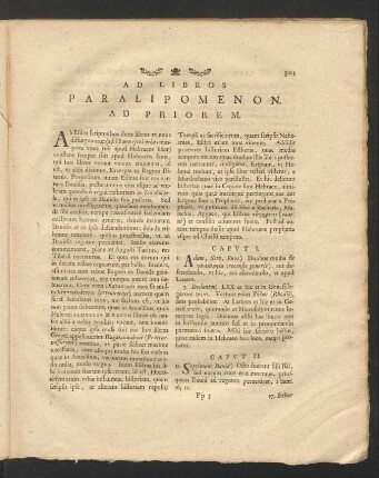 Ad Libros Paralipomenon. Ad Priorem
