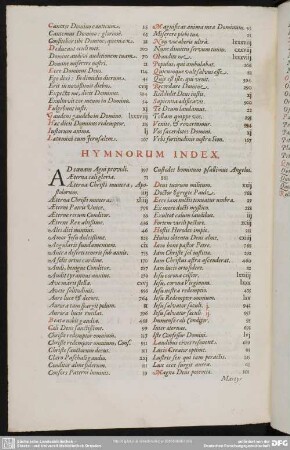 Hymnorum Index