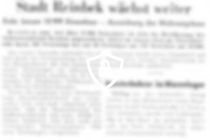 Stadt Reinbek wächst weiter