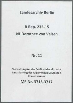 Verwaltungsrat der Ferdinand und Louise Lenz-Stiftung des Allgemeinen Deutschen Frauenvereins