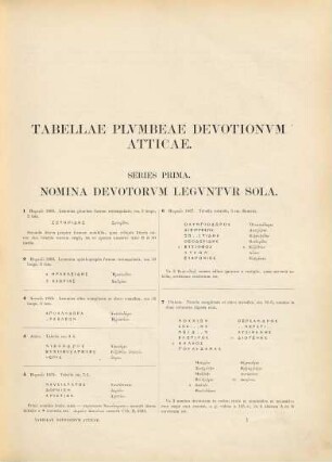 Inscriptiones Graecae, 3,3. Inscriptiones Atticae aetatis Romanae ; 3, Appendix, defixionum tabellae