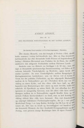 Andet Afsnit. 1814-30. II. Den Holstenske Forfatningssag Og Det Danske Aandsliv.