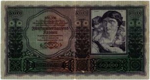 Geldschein, 500.000 Kronen, 2.1.1922