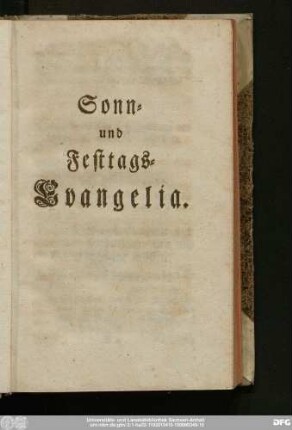 Sonn- und Festtags-Evangelia.