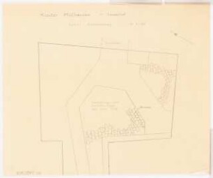 Garten am Provinzial-Mutterhaus der Schwestern »Unserer lieben Frau«, Mülhausen: Detail Plattenbelag Innenhof 1:100