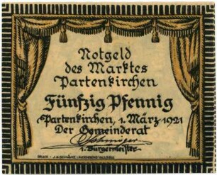 Geldschein / Notgeld, 50 Pfennig, 1.3.1921