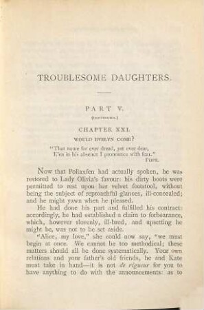 Troublesome daughters, 2
