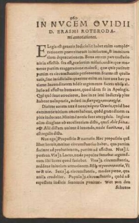 In Nucem Ovidii D. Erasmi Roterodami annotationes.