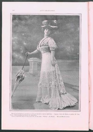 Traje de Muselina de seda y encaje blanco
