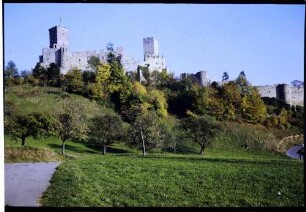 Rötteln: Burgruine, Gesamtansicht von Westen