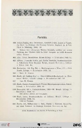 Porträts (Nr. 980-1116)