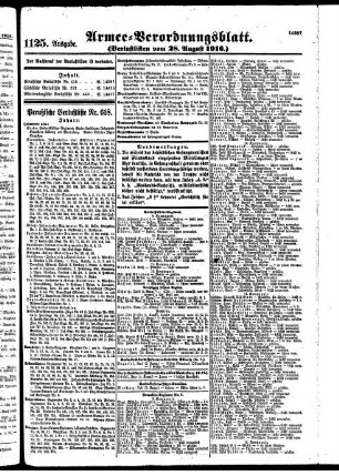 1125.Ausgabe. Montag, 28. August 1916