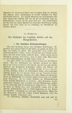 18. Abschnitt. Die Geschichte der deutschen Städte und des Bürgerstandes