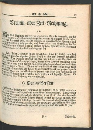 Termin- oder Zeit-Rechnung.