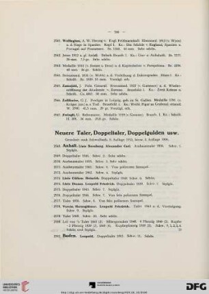 Neuere Taler, Doppeltaler, Doppelgulden usw. (Nr. 2568-2800)