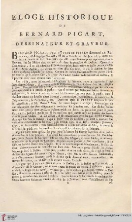 Eloge historique