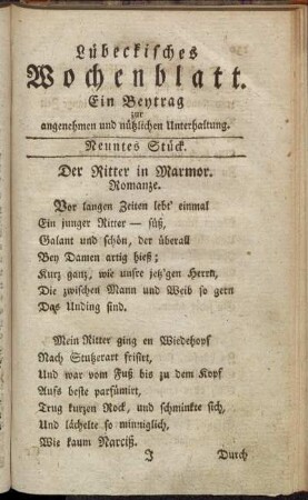 Neuntes Stück.