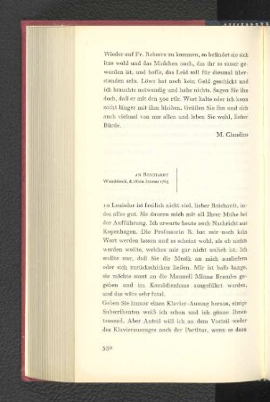 An Reichardt Wandsbeck, den 18. Januar 1785