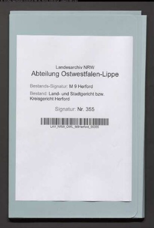 Erblasser: Vahrson, Anne Marie, geb. Wittemeyer: