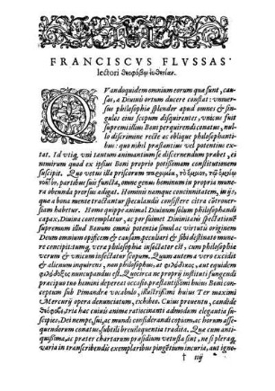 Franciscus Flussas lectori δεοφόβῳ ἐυδενίαν