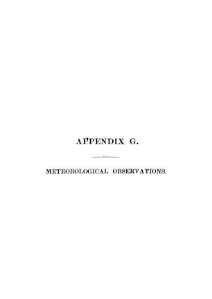 APPENDIX G. - Meteorological Observations