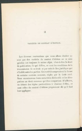 II. Variétés du contrat d'édition