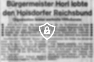 Bürgermeister Horl lobte [Name maskiert] Reichsbund