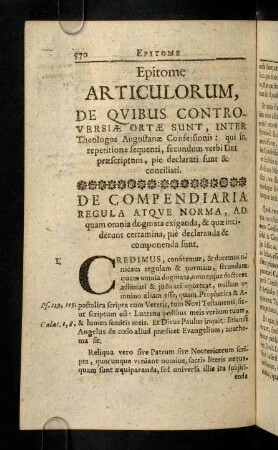 570-627, Epitome Articulorum controversorum et cetera