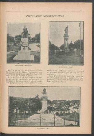 Chivilcoy monumental : Monumento á Pellegrini, Monumento á Colón, Monumento á Mitre