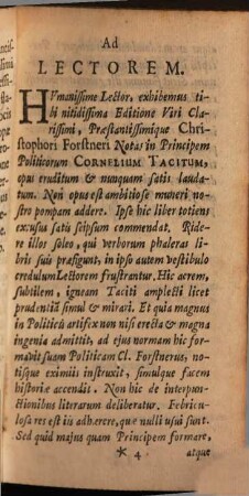 Ad libros sex priores Annalium C. Cornelii Taciti notae politicae