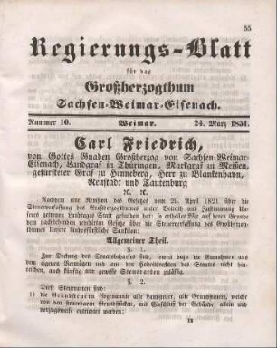 Nr. 10 : 24. März 1851