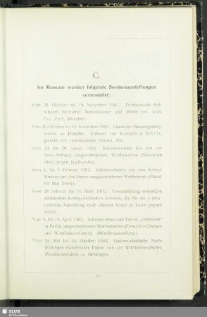C. Sonderausstellungen