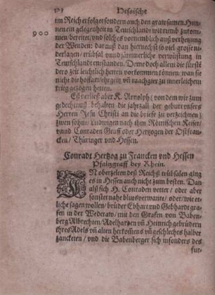 Conradt Hetzog zu Francken vnd Hessen Pfalzgraff bey Rhein.
