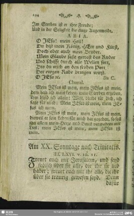 Am XX. Sonntage nach Trinitatis