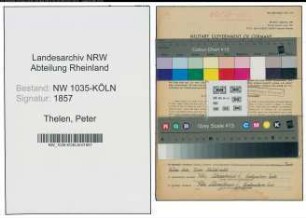 Entnazifizierung Peter Thelen , geb. 09.12.1915 (Kaufmaennischer Angestellter)
