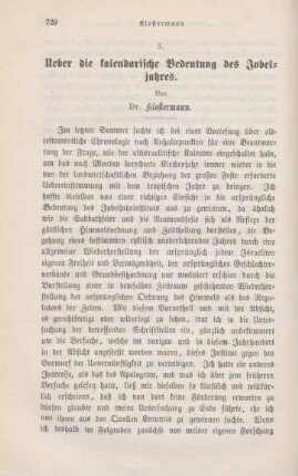 720-748 Ueber die kalendarische Bedeutung des Jobeljahres